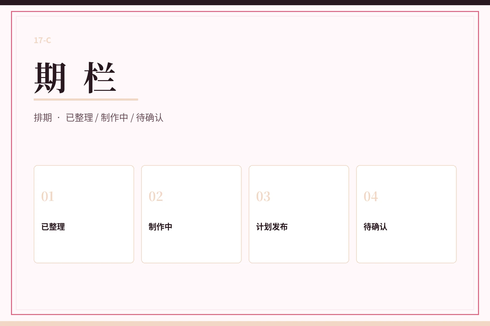 17C期栏状态说明